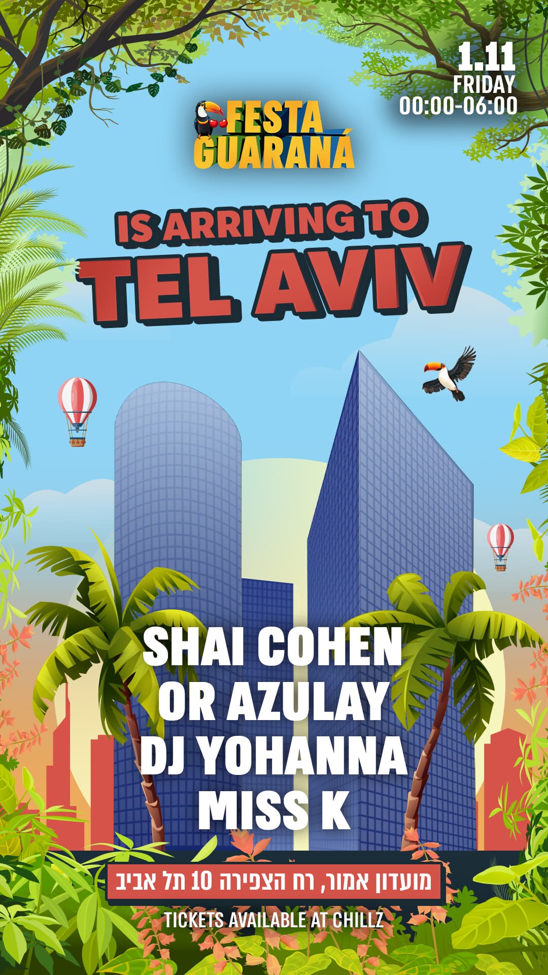 Festa Guaraná - Arriving to Tel Aviv