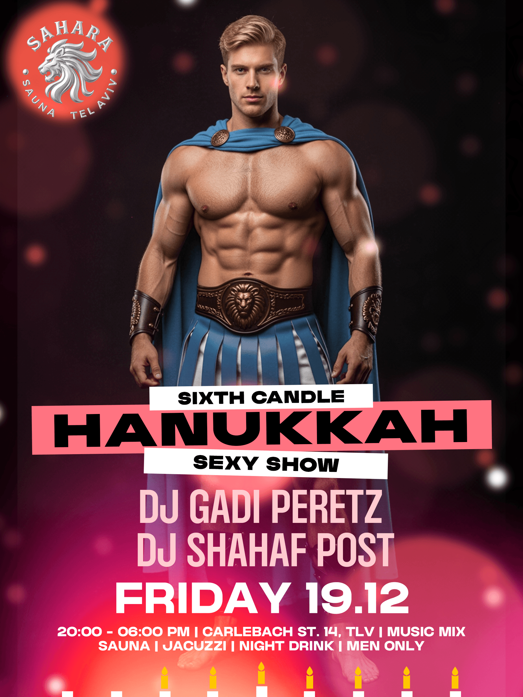 SAUNA SAHARA - FIRE SHOW - Hanukkah