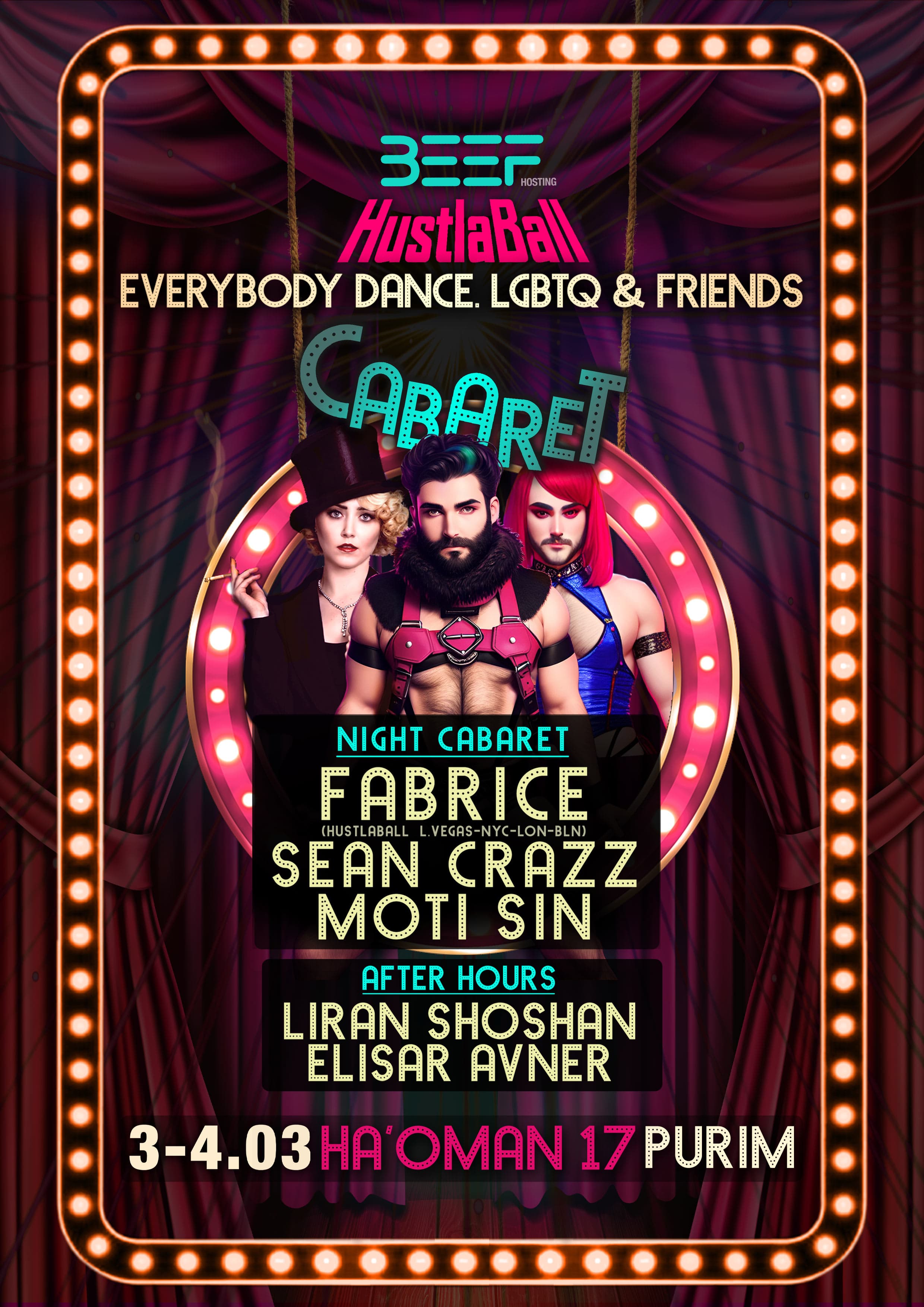 BEEF PURIM CABARET WEEKEND