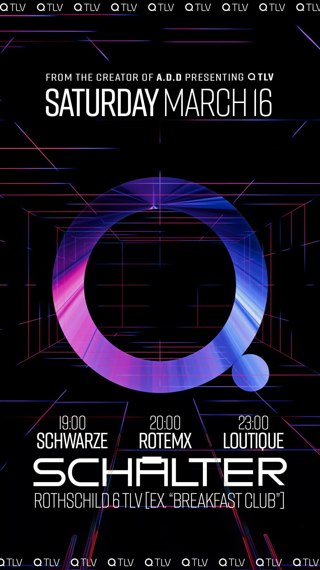 Q 🤍 SAT 16/3 🤍 SCHALTER CLUB