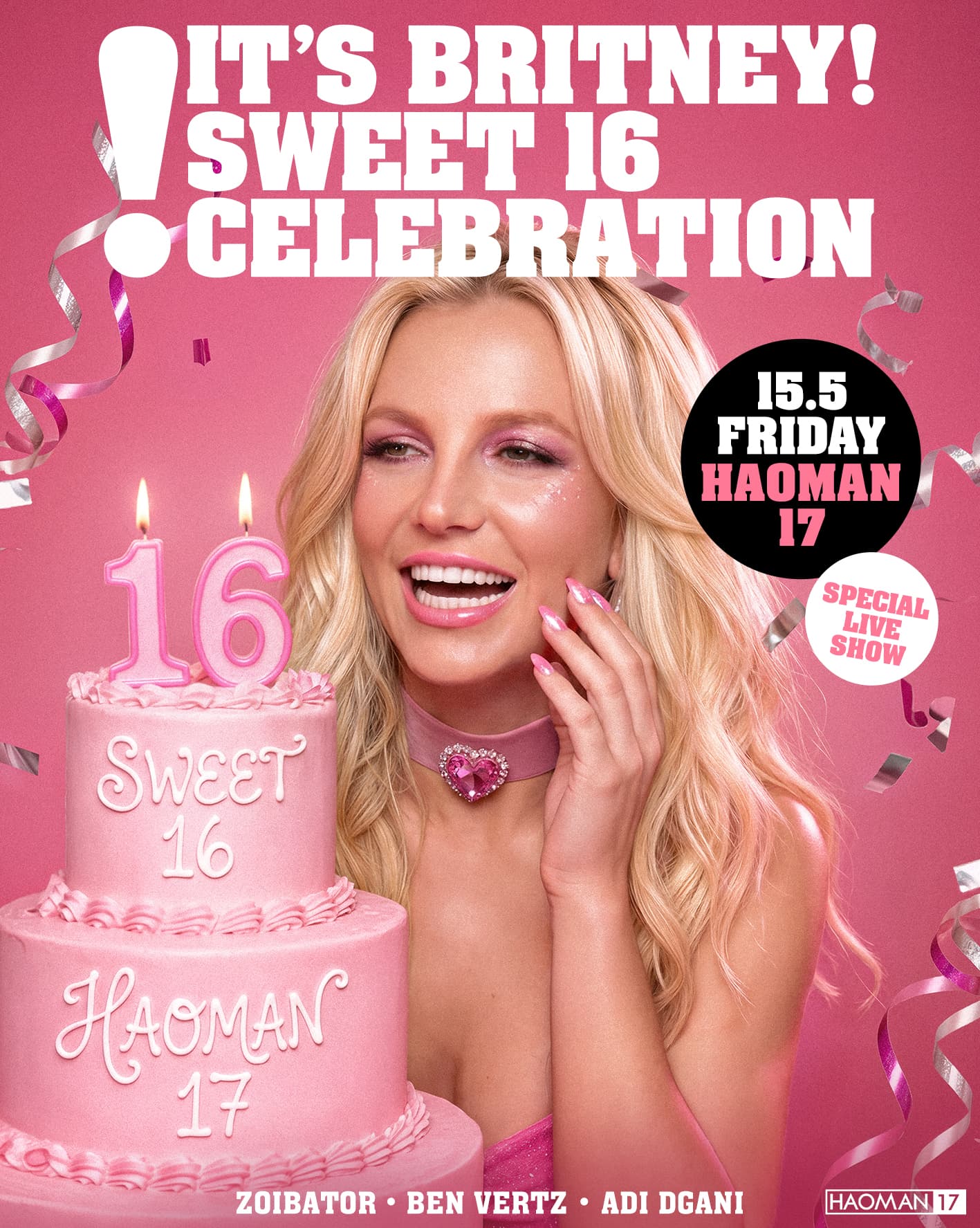 IT'S BRITNEY BITCH 16 YEARS CELEBRATION! @HAOMAN 17 ! FRIDAY 15.5 !