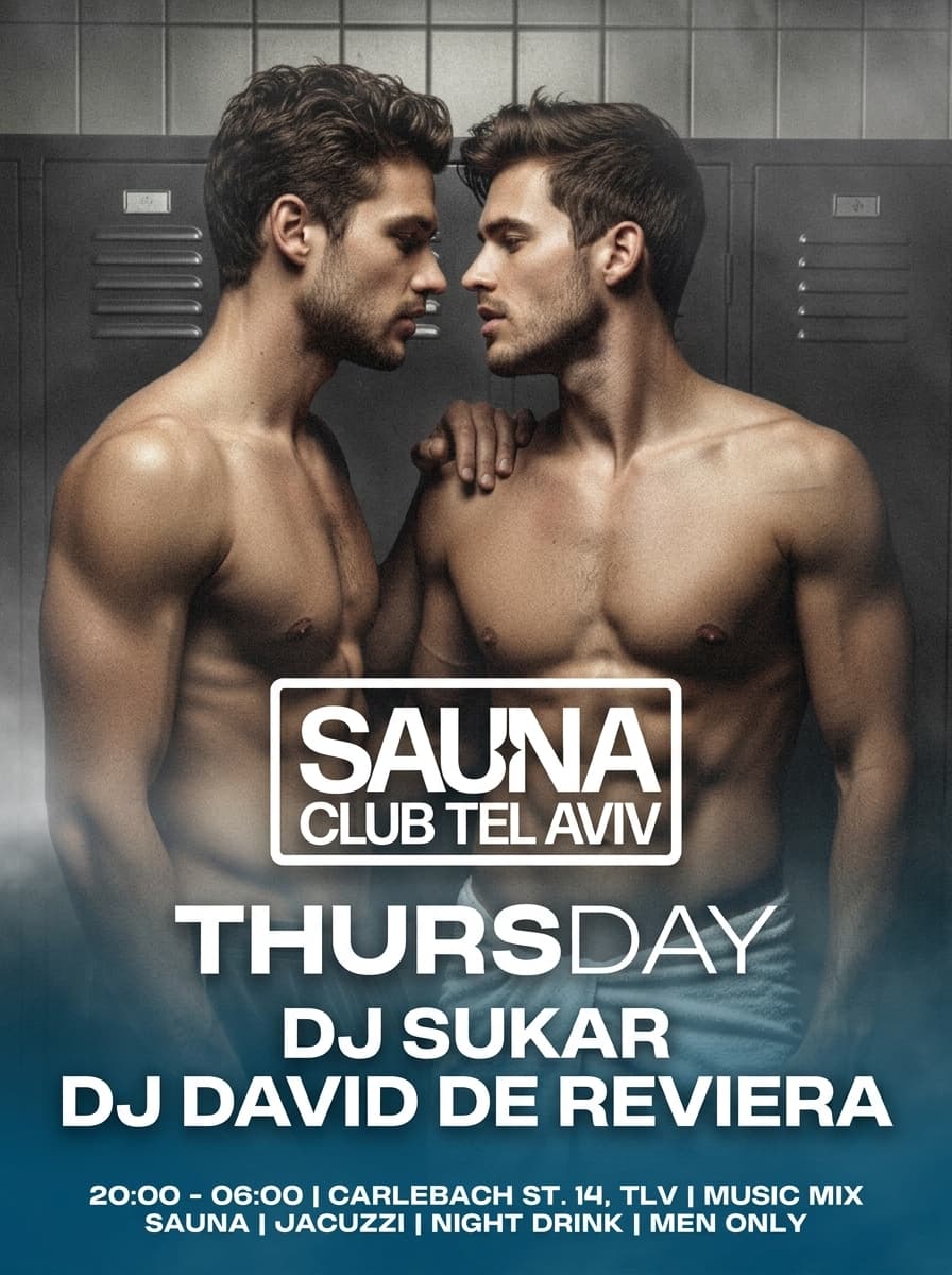 Sauna Club Tel Aviv DJ DAVID DE REVIERA DJ SUKAR