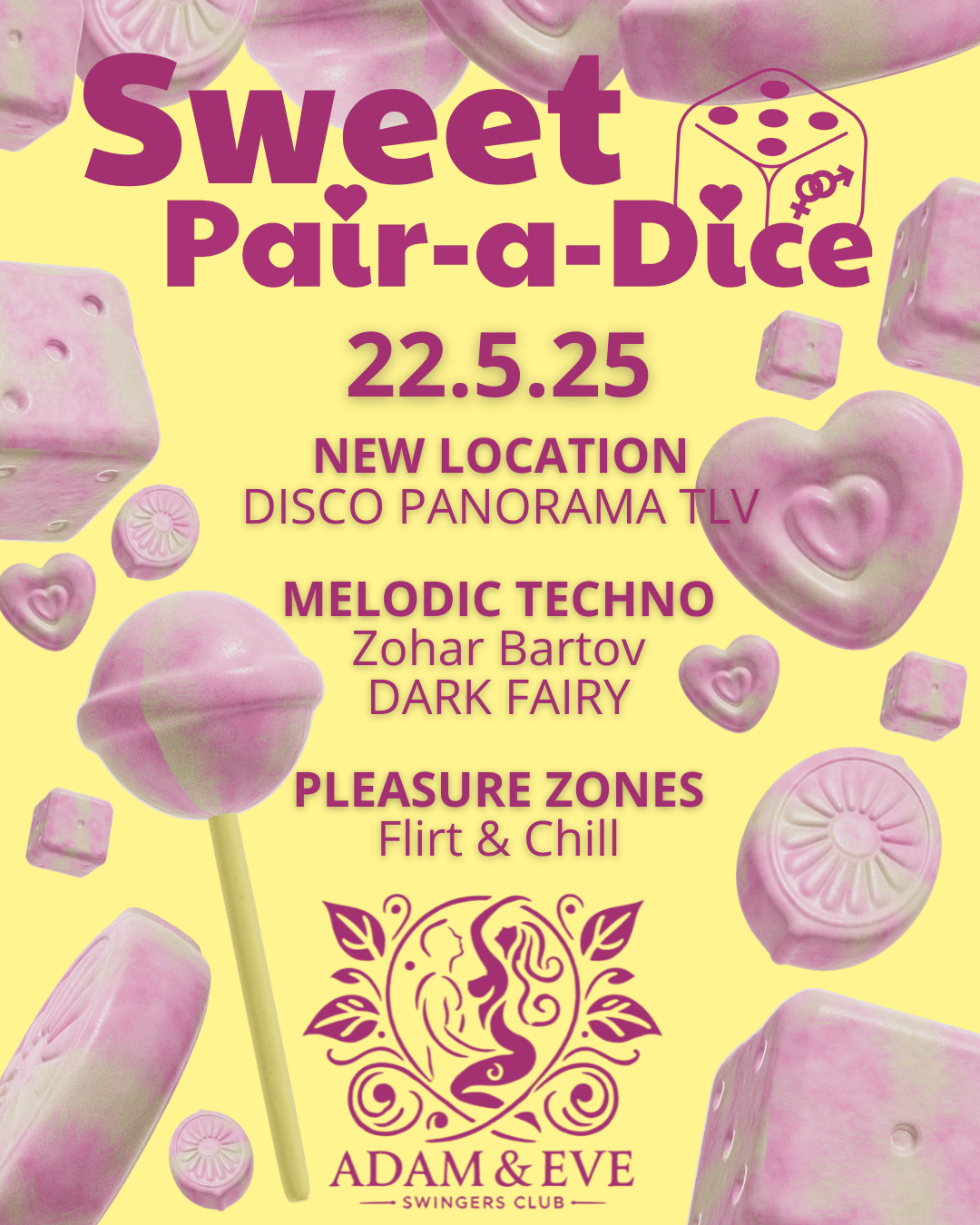 22.5 | SWEET PAIR-A-DICE | ADAM & EVE