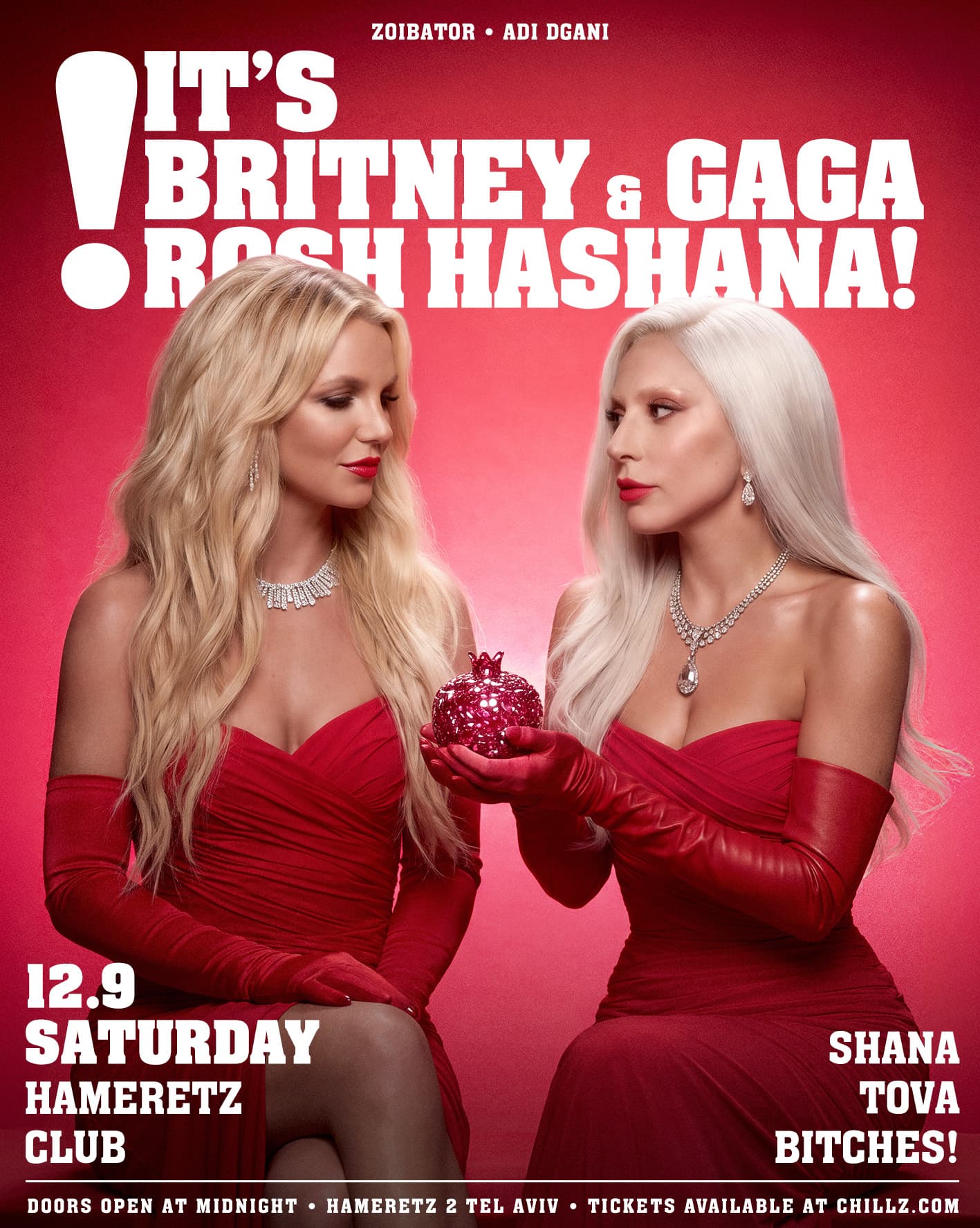 IT'S BRITNEY & GAGA ROSH HASHANA PARTY ! SATURDAY 12.9 HAMERES CLUB