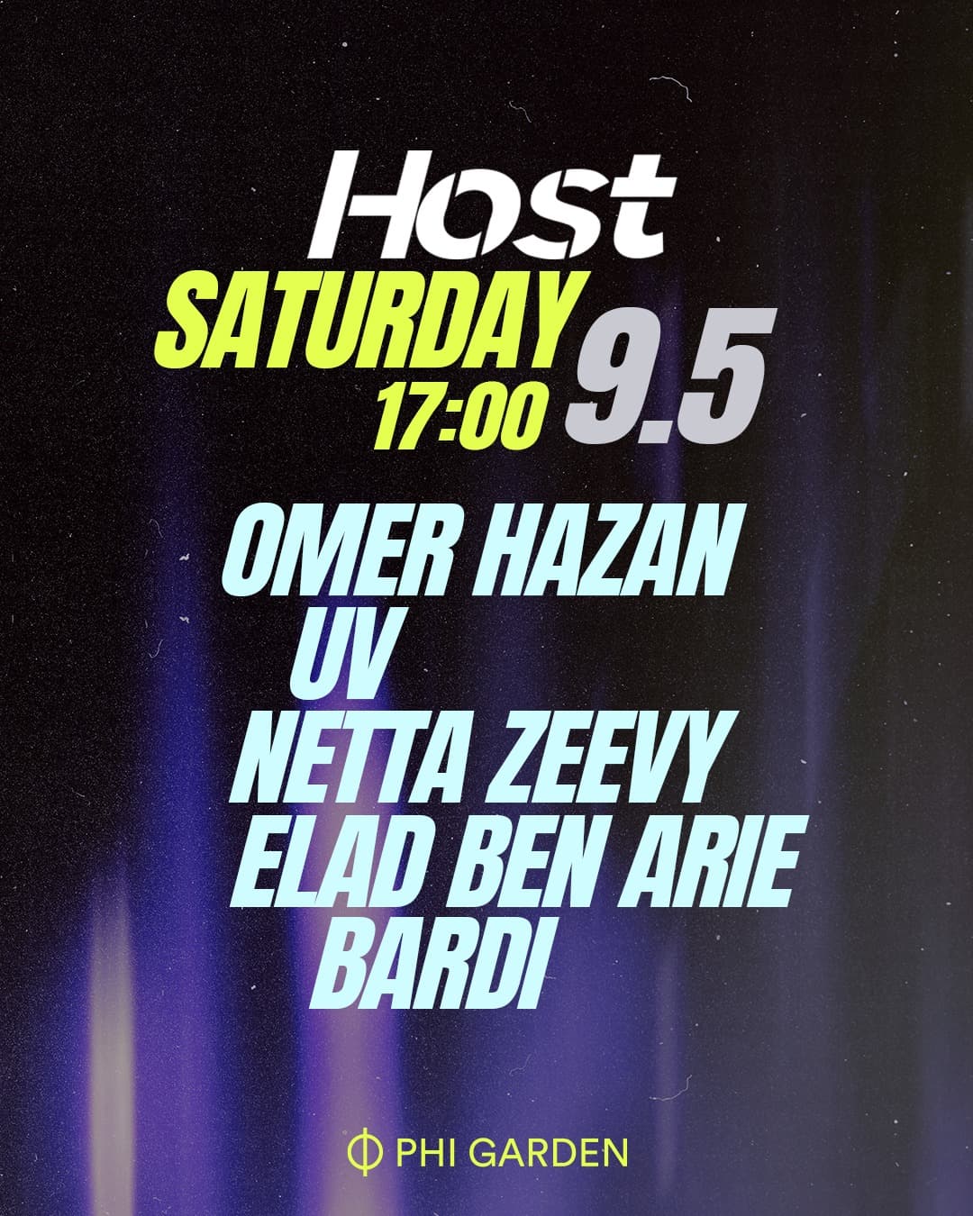Host. Spring edition // 9.5 // 17:00. Phi garden
