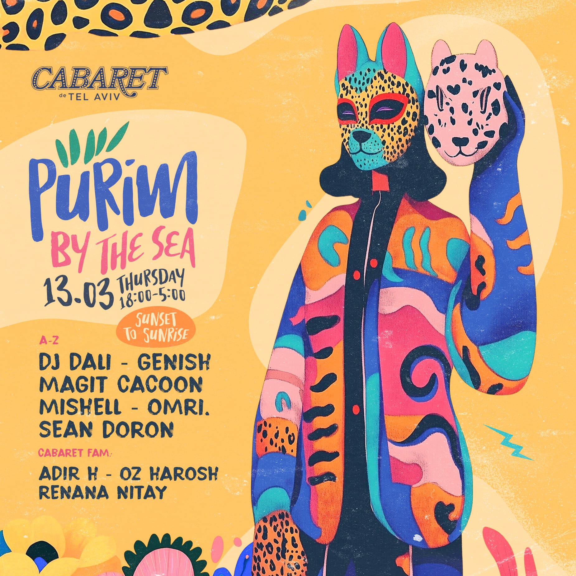 CABARET de Tel Aviv // PURIM by the Sea // 13.03