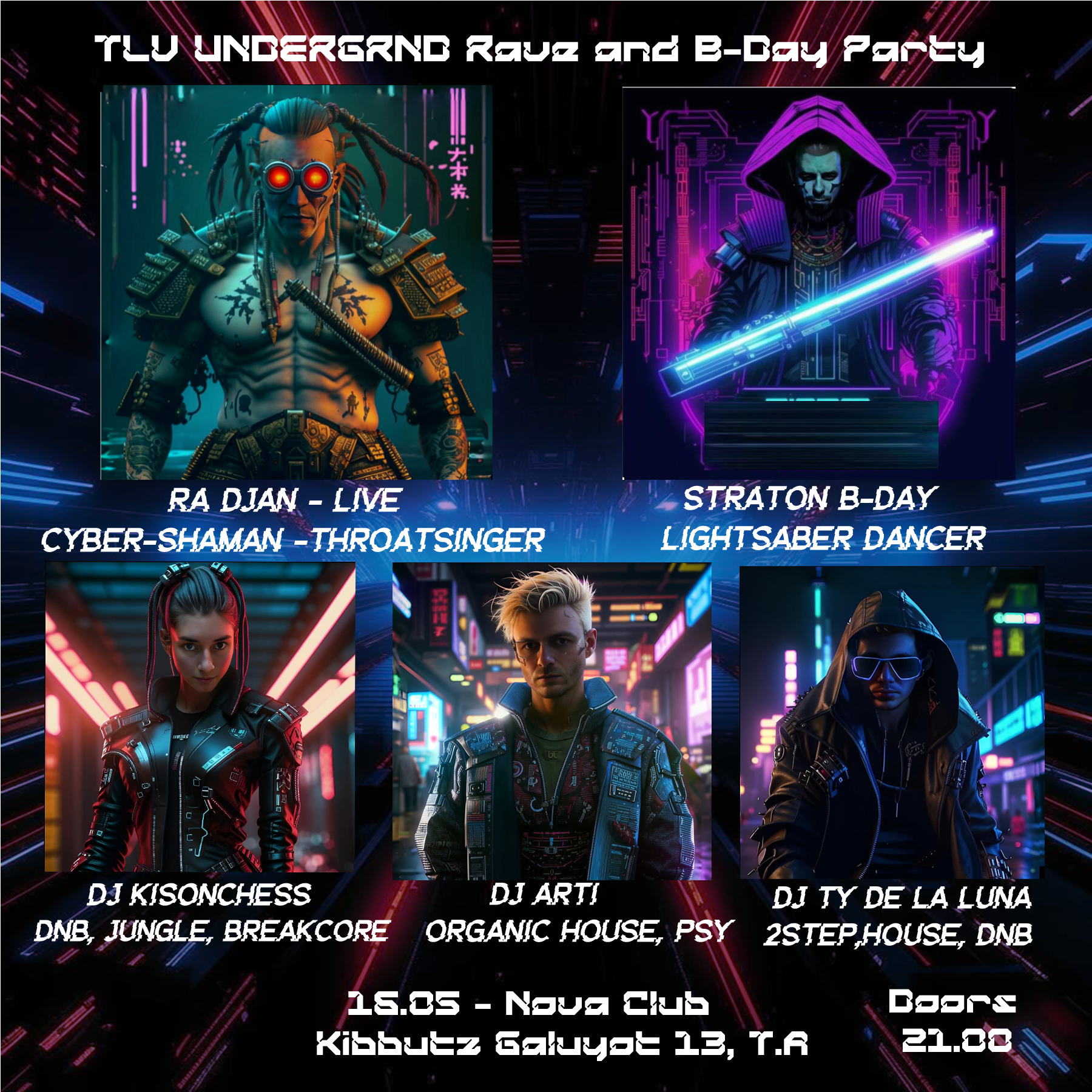 TLV UNDERGROUND Club Rave - Straton BDay Party - RA DJAN Live Concert!