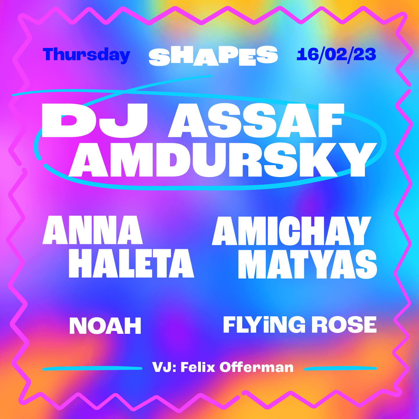 SHAPES | Thu 16/02 | Hosting: DJ ASSAF AMDURSKY