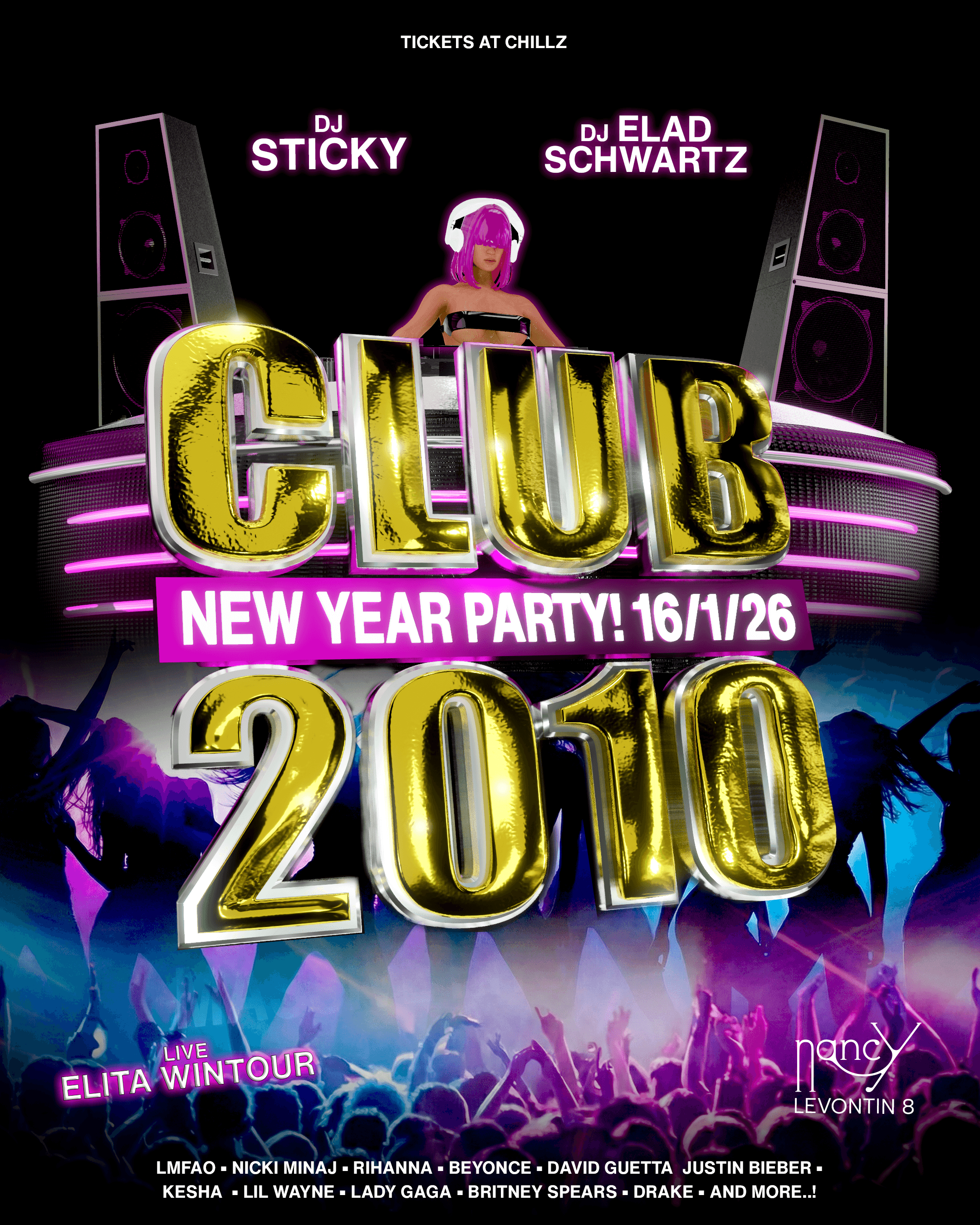 CLUB TLV NEW YEAR PARTY 16.1 ⭐️ 2010 POP HIPHOP HITS 🪩