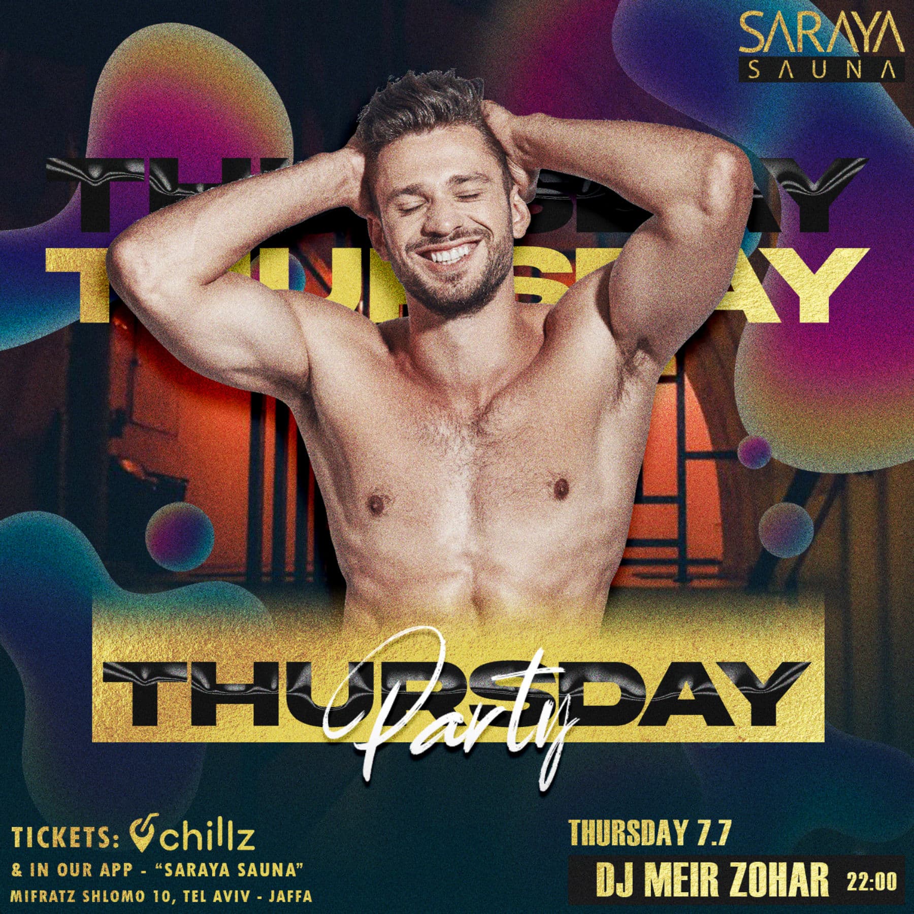 Saraya Sauna - Men Only 7.7 DJ MEIR ZOHAR